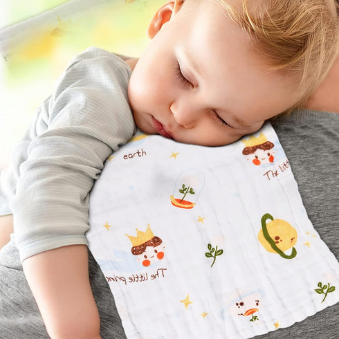 20' 10' Pack 10, 6-layer FOOK FISH Muslin Burp Cloths Cotton Burping Cloth X of Baby Spit Up Cloths for Newborn