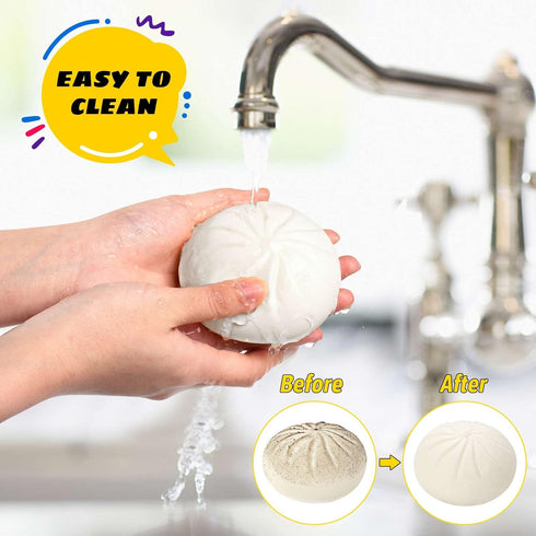 FFNIU 2Pack Dumpling Stress Ball, Dumpling Fidget Toy, Steamed Stuffed Bun, Stress Relief Decompression Toy