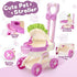 3 4 5 6 7 8 G.C Cat Toys for Kids Girls, Electronic Interactive Stuffed Cat Walk Meow and Wag Tail with Stroller Pet