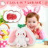 10-Inch Emoin Easter Reversible Bunny Stuffed Animal, Cute Strawberry-to-Bunny Transformed Plush Toy with Zipper, Soft