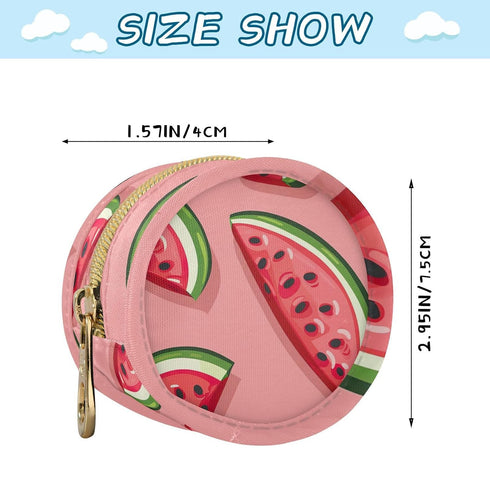 YETTASBIN Watermelon Portable Pacifier Holder Case with Metal Hook Buckle & Zipper for Diaper Bag and Stroller