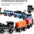 Set 16 Set Set Wondertoys Wooden Train PCS Train Toys Magnetic Includes Storage Bag - Wooden Track Accessories - Wooden