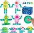 24Pcs Pop Fidget Spinners Bulk - Deformable Astronaut Fidget Spinner Keychain for Kids Adults Christmas Favors