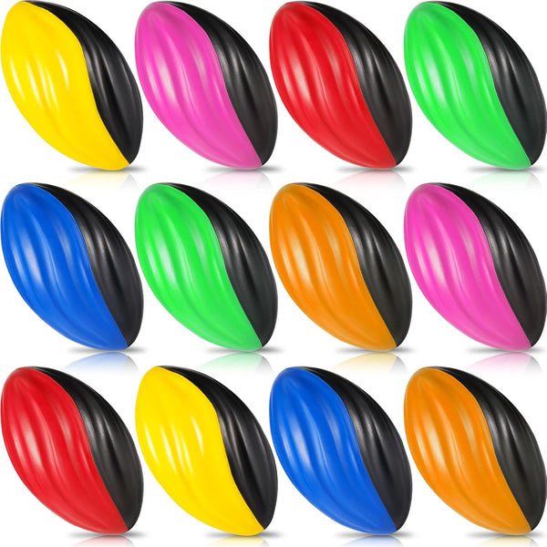 Jerify 12 Pcs Mini Footballs for Kids, 5 Inch Soft Waterproof Foam Footballs for Indoor and Outdoor Games
