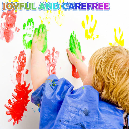 AROIC 16 Colors Kids Washable Finger Paint, Non-Toxic Art Supplies for Toddlers, Finger Painting DIY Crafts