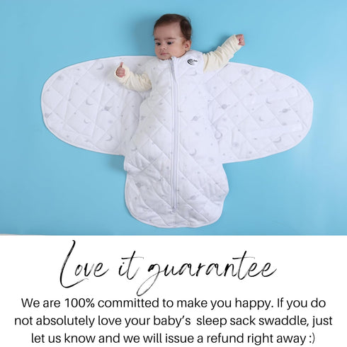 i-Heir 2.0 0-6 3-Way Baby Sleep Sack Swaddle TOG Months, Adjustable Wearable Blanket for Newborn, Infant Swaddling