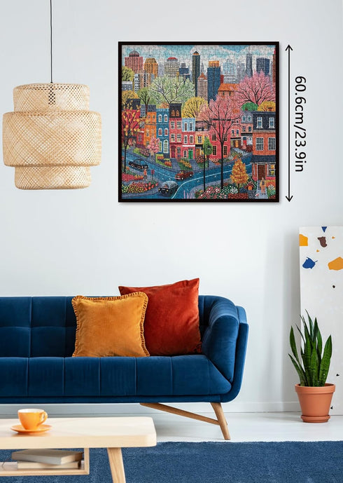 BBOLDIN 1000 Colorful Street Scene Puzzles for Adults Pieces Nature, Pretty Landscape Flower Art Jigsaw Puzzles