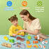 3 4 5 6 Lonico Wooden Play Food Toys for Kids, Market Grocery Store Toys with Snack & Shopping Bag & Apron