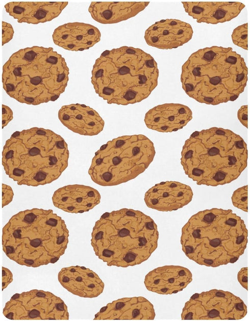 CHUROUSY Chocolate Cookies Pattern Crib Sheets for Boys Girl Cute Cookie Realistic Food