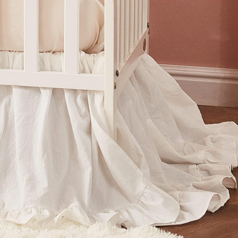 Brandream Boho Bohemian Girl Baby Nursery Crib Bed Skirt Dust Ruffle -