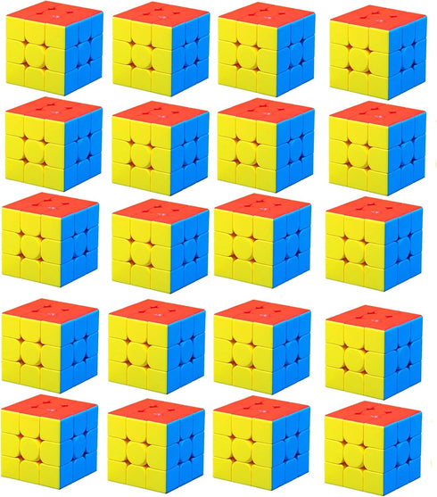 CFMOUR 20 Pack 3x3 Speed Cube Set - Stickerless Magic Cubes Bundle