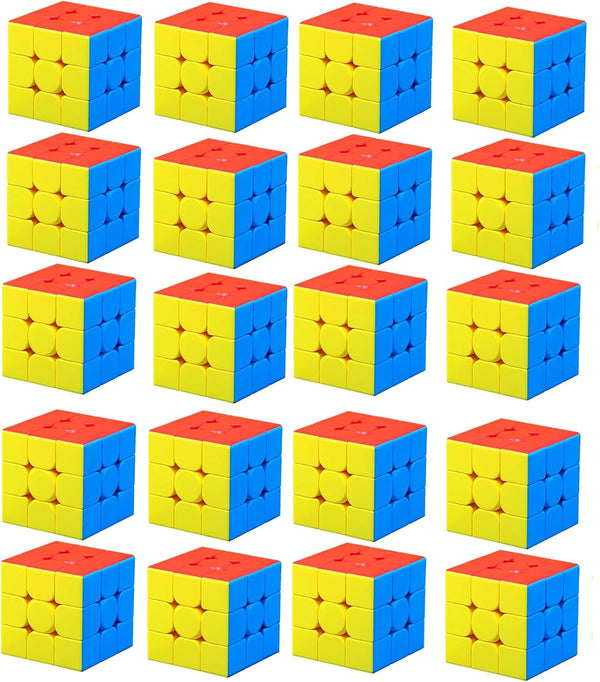CFMOUR 20 Pack 3x3 Speed Cube Set - Stickerless Magic Cubes Bundle