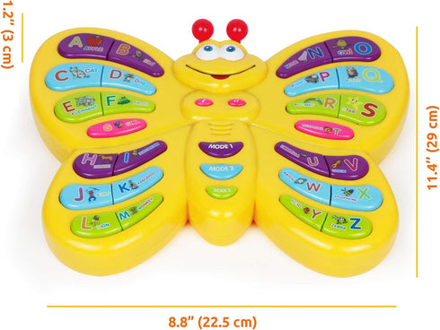 Preschool ABC Learning Toy, Interactive Educational Butterfly Toy for Toddlers, Animal Sounds