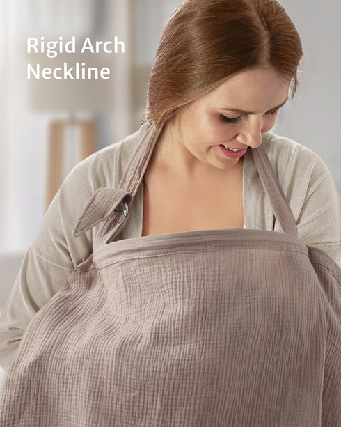 Set Muslin Nursing Cover & Diaper Caddy Organizer in Agreeable Gray