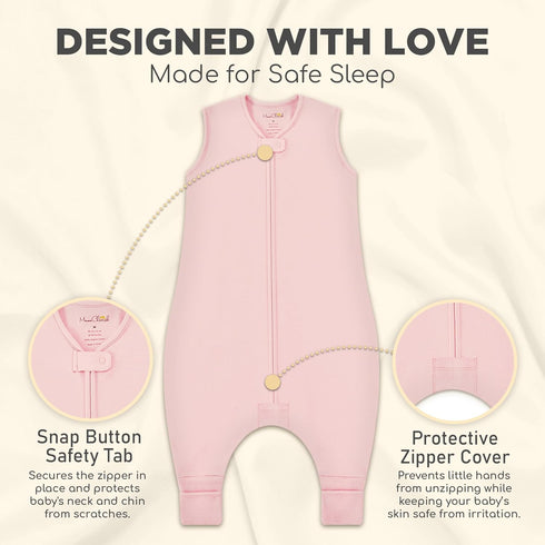 2T, 0.5 3-Pack Mama Cheetah Toddler Sleep Sack with Feet TOG Organic Cotton Baby Wearable Blankets with Legs, Baby