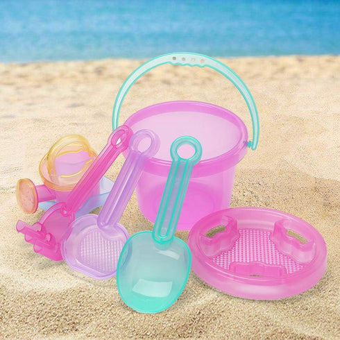 LotFancy Beach Toys for Kids, 10 PCS Snow Toys for Toddlers 3-10, Sand Buckets and Shovels, Sandbox Toys