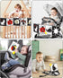 Newborn Toys - High Contrast Baby Books with Teether for 0-12 Months, Sensory Learning Activities Gift