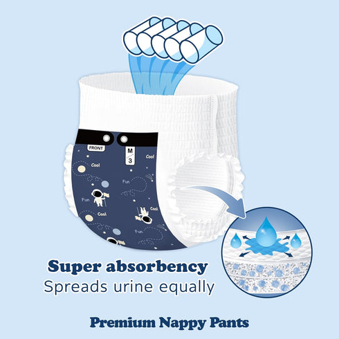 Minime Baby Training Pants, Premium Hypoallergenic Disposable Underwear, Size 12M-24M (14-26 lbs), 72 Count, Fragrance