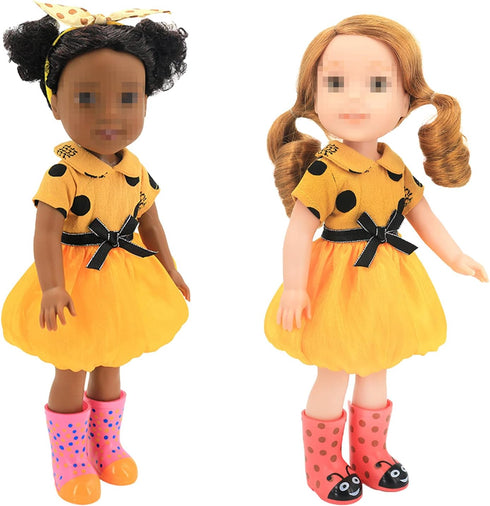 SOTOGO 10 Sets American Wellie Doll Clothes Outfits for 14 to 14.5 Inch Dolls, Dresses, Pajamas, Swimsuit