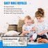 Zippland 30 7-Layer 4 Pack (120 Diaper Pail Refills Bags with Bags Compatible with Genie Easy Roll Signature