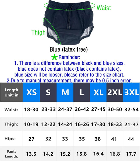 Swimmers AQX Reusable Adult Swim Diapers Special Needs, Washable Cloth Diapers Leakproof, Nappy Trunks Pull Ups