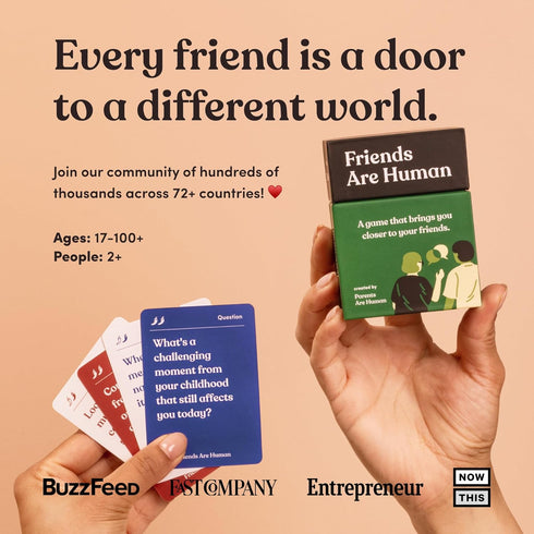 140 Communication Friends are Human | Conversation Cards to Help Deepen Friend Relationships | Card Game for Bonding