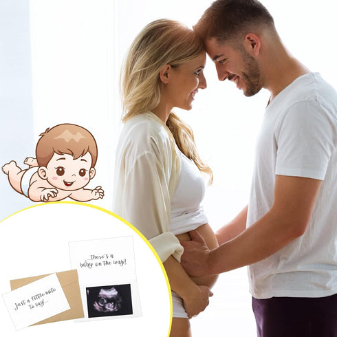Sets Jiuguva Surprise Pregnancy Announcements for Dad and Husband Pregnancy Test Keepsake Box Wooden Announcement Box