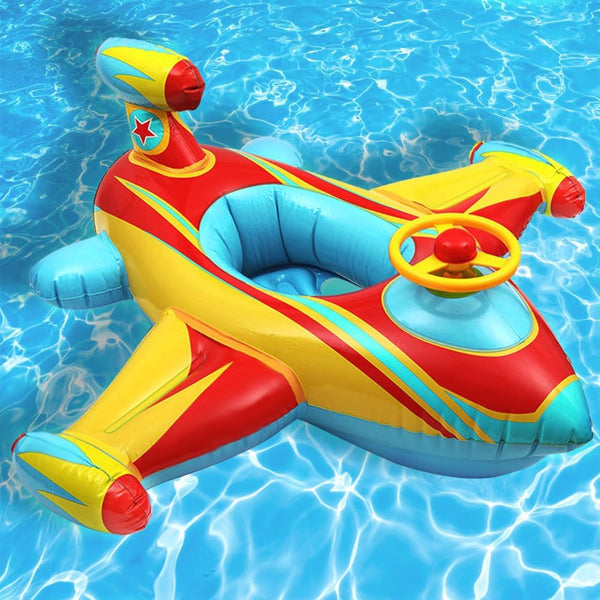 OVV Baby Pool Float Swimming Float Boat with Steering Wheel Horn for Kids
