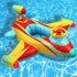 OVV Baby Pool Float Swimming Float Boat with Steering Wheel Horn for Kids
