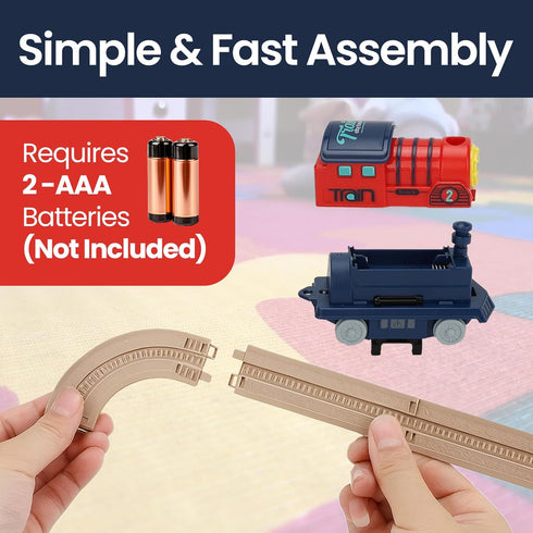 3-5 Set Train Toys for Toddlers | Electric Train for Kids - Toy Train, Railway Station with Loop, Bridge & Signs