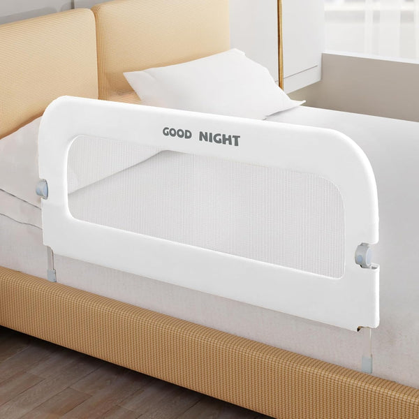 Bed Guard Rail for Toddlers - 32" Adjustable Heights & Folding up