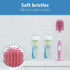 Pink Dr. Brown's Baby Bottle Drying Rack with Soft Touch Brush