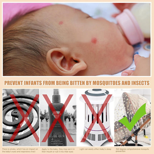 Portable Daisy Print Mosquito Net for Stroller, Baby Pram Netting Cover, Bug Net for Strollers, Bassinets, Cradles