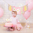1st Daisy Birthday Decorations Highchair Pink Floral High Chair Banner Boho Flower One Wooden Cake Topper for Pastel