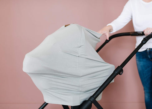 Copper Pearl Multi-Use Cover: Car Seat, Nursing, and Stroller Cover, Stylish Designs, Stone