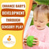 caaocho Pure Natural Rubber Sensory Ball, 3" Meadow Baby Toy for Sensory Play, BPA Free