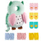 Baby Toddler Walker Head Protector Backpack Adjustable Wear Head Protection Safety Pad Backpack with 3 Pairs Knee Pads & 3 Pairs Socks Walking & Crawling Cute Owl MTY HX WZ S7