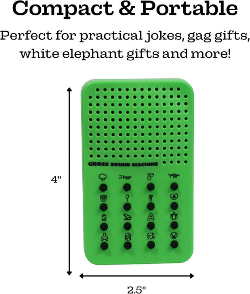 16 Gross Sound Machine with Farts, Burps, Vomit, Sneeze and Coughing Noises, Portable Electronic Fart Themed For Kids