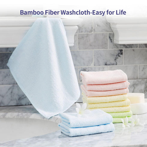 Set 6 elves Bamboo Viscose Washcloth Baby of - Ultra Soft Wash Cloths for Face and Body - Small Face Towel for Baby