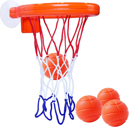 OBTANIM Bathtub Fun Basketball Hoop Balls Set Bathroom Shooting Game Toy for Toddler