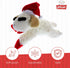 Multipet Lamb Chop Dog Plush Toy with Santa Hat - Squeaky Toy for All Dogs, Extra Soft Plush (10.5”, Cream)