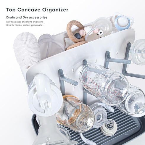 Set- Termichy Baby Bottle Drying Rack: Vertical Bottle Dryer Rack Holder with Brushes Drying Rack & Nipple