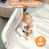 47inch omzer Bed Guard Rail for Toddlers - Foldable & Adjustable Height Baby Bed Safety Side Rails - Large Toddler Crib