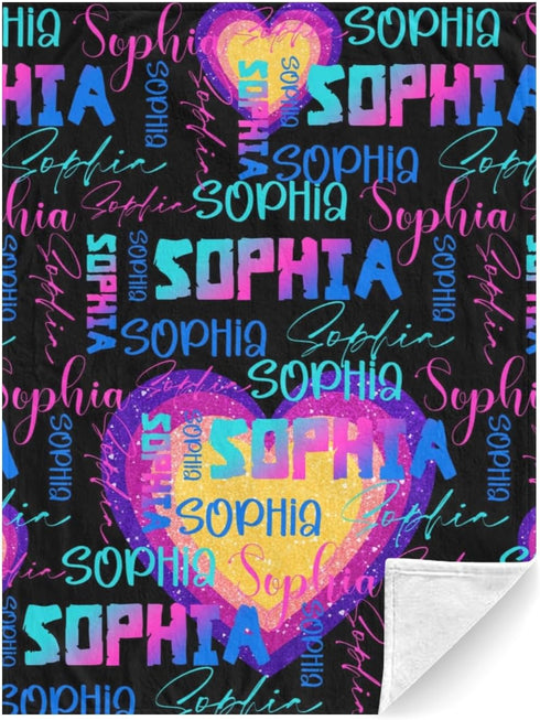 Personalized Custom Baby Blanket with Name - Fleece Bed Throw Blanket Swaddle for Newborns to Toddlers - Perfect