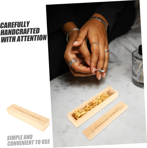 Garneck Pregnancy Announcement Keepsake Box Decorative Wooden Storage Case for Pregnancy Test Mementos Unique