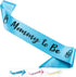 CORRURE Baby Shower Sash for Boy - 'Mommy to Be' with Blue Ribbon and Black Foil Text, Ideal for Gender Reveal