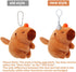 Backpack Cute Capybara Plush Toy with Shaking Tail Mini Capybara Keychain Stuff Animal Toys for Car, Desk, Back