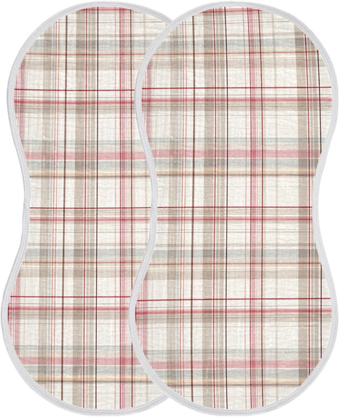 decor gift 4 Pack 22x11in Cotton Burp Cloth Soft and Absorbent? Mars Plaid Offwhite Buffallo Milk Spit Up Cloth