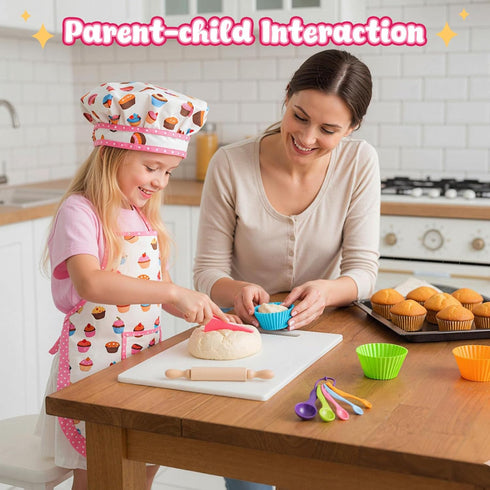 Sets, 32PCS LovesTown Kids Cooking and Baking Kids Chef Hat and Apron Pretend Play Toys for Toddler Gifts for Boys