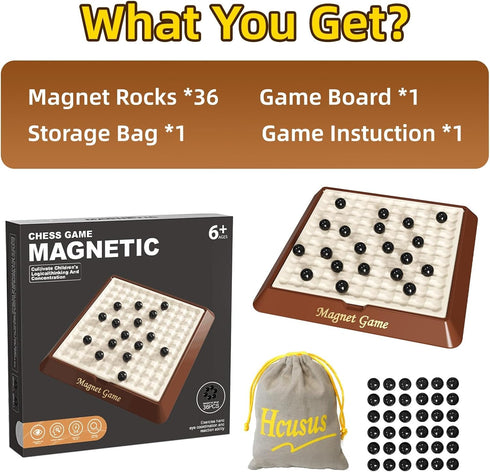8-12, 2-4 Magnet Game, Board Games for Kids Family Games for Kids and Adults, Magnetic Game Chess with Storage Board